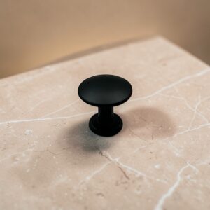 Düz Düğme Siyah Kulp 25 mm modern tasarım